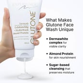 4 - Glutone Dermawhite & Hydrolyzed Almond Protein Face Wash, 100 ml for Effective & Safe Skin Lightening (Pack of 4)