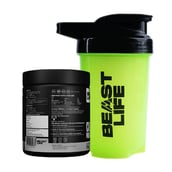 3 - BeastLife Creatine Monohydrate, Unflavoured & Neon Shaker 500ml 0.548 lb