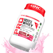 2 - GNC Pro Performance 100% Whey Protein New Formulation, 2 lb Creamy Strawberry