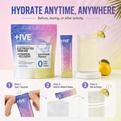 3 - Curiously +IVE Electrolytes Drink Mix Hydration + Recovery, 20 sachets/pack Lemonade