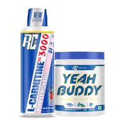 Ronnie Coleman Yeah Buddy Pre-Workout Powder 270g & L-Carnitine XS 3000 mg Liquid 465 ml Combo