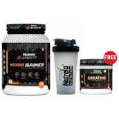 Nutrela Sports Patanjali Mass Gainer,  2.2 lb  French Vanilla with Shaker 