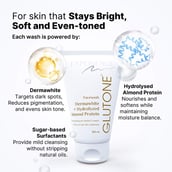 8 - Glutone Dermawhite & Hydrolyzed Almond Protein Face Wash,  100 ml  for Effective & Safe Skin Lightening (Pack of 3) 
