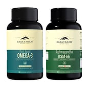 Rasayanam Ashwagandha KSM-66 & Plant Based Omega 3 Combo, 60 capsules