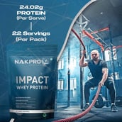 4 - Nakpro Impact Whey Protein, 2.2 lb Chocolate Cream