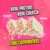 6 - Yogabar Protein Wafer (10g Protein), 10 bar(s) Strawberry Pop