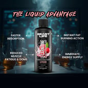 6 - BeastLife L-Carnitine with Vitamin B5 Liquid 3300mg, 450 ml Litchi