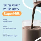 6 - Supermilk Gritzo Growth for Boy/Girl 2-6 years, 335 g Double Chocolate (Pouch)