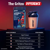 6 - Supermilk Gritzo Growth+ for Boy 7 to 12 years, 400 g Double Chocolate (Spiderman)