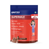 10 - Supermilk Gritzo Growth for Girl 13+ years, 335 g Double Chocolate (Pouch)