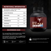 3 - Bolt Mass Gainer Super-Charged With Phycocyanin, 2 lb Madagascar Vanilla