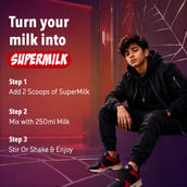 7 - Supermilk Gritzo Growth+ for Boy 13+ years, 400 g Double Chocolate (Spiderman)