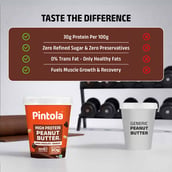 5 - Pintola High Protein Peanut Butter,  1 kg  Dark Chocolate Crunchy 