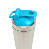 4 - Myprotein Stainless Steel Shaker Bottle,  Silver/Blue  750 ml 