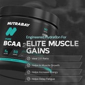 5 - Nutrabay Pure 2:1:1 BCAA Amino Acid, 0.55 lb 50 Servings Unflavoured