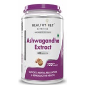 1 - HealthyHey Nutrition Ashwagandha Root Extract,  120 capsules 