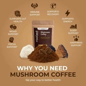 4 - Rooted Active Naturals Wellness Mushroom Coffee, 100 g Medium Roast