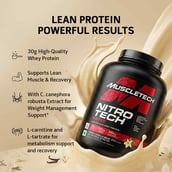 4 - MuscleTech Nitrotech Ripped Low Fat Whey Protein, 3.8 lb French Vanilla Bean