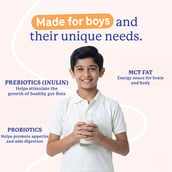 20 - Supermilk Gritzo Weight + for Boy 13+ Yrs Personalized Protein & Nutrition Drink Mix, 400 g Double Chocolate