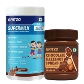 22 - Supermilk Gritzo Growth for Boy/Girl 2-6 years, 400 g Chocolate with Spread 300g