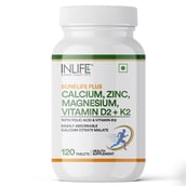4 - INLIFE Calcium Zinc Magnesium Vitamin D+K2, 120 tablet(s) Unflavoured