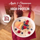 3 - MuscleBlaze High Protein Oats, 1 kg Apple Cinnamon