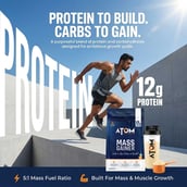 6 - AS-IT-IS Nutrition ATOM PWR Mass Gainer,  2.2 lb  Mango Fusion 