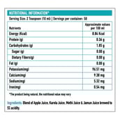 nutritionfact - HealthKart Apple Cider Vinegar with Mother NZ,  0.5 L  Karela, Jamun & Methi 