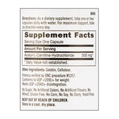 Supplement - GNC Acetyl-L-Carnitine (500 mg),  60 capsules  Unflavoured 