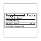 supplement - GNC NAC (600 mg),  60 capsules  Unflavoured 