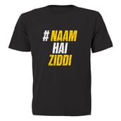 MuscleBlaze Naam&nbsp;Hain&nbsp;Ziddi T-Shirt,  Black  L 
