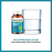 Front&Glass - TrueBasics Multivit Greens - All Veg Multivitamin,  90 tablet(s)  Unflavoured 
