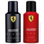 Ferrari Scuderia Red and Black Deodorant Spray Combo of 2,  150 ml  for Men 
