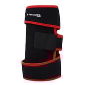 2 - Strauss Adjustable Knee Support,  Black  Free Size (Pair) 