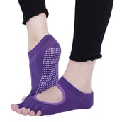 3 - Strauss Yoga Socks,  Dark Purple  Free Size 