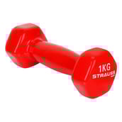 7 - Strauss Vinyl Dumbbell,  Red (Pair)  2 kg 