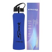3 - Strauss Spark Stainless Steel Bottle,  Rubber Finish Blue  750 ml 