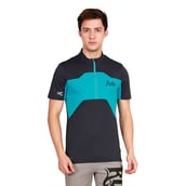 3 - Rocclo T Shirt-5056,  Navy & Sky Blue  Medium 