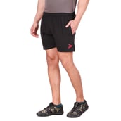 1 - Fitinc N S Lycra Shorts with Both Side Safety Zippered Pockets,  Medium  Black 