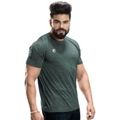 2 - Omtex Gym Polyester T Shirt TS1801,  Green  Medium 