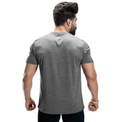 4 - Omtex Gym Polyester T Shirt TS1801,  Light Grey  XXL 
