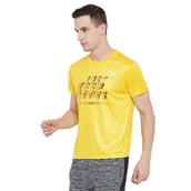2 - Masch Mens Just Keep Running T Shirt,  Yellow  Large 