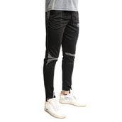 1 - Fitup Life Solid Men Track Pants with Grey Strip, Black XXL