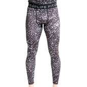 3 - Fitup Life Geometric Print Men Tights Compression, Multicolor Small