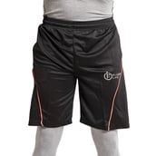2 - Fitup Life Solid Men Shorts, Large Black with Orange