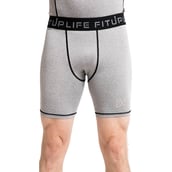 1 - Fitup Life Solid Men Compression Gym Shorts,  Large  Grey 