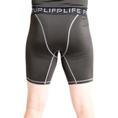 2 - Fitup Life Solid Men Compression Gym Shorts,  Small  Black 