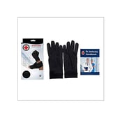 1 - Dr. Arthritis Copper Infused Gloves,  Black with Hand Book (Pair)  XL 