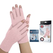 2 - Dr. Arthritis Women Arthritis Gloves with Soft Compression,  Black with Hand Book (Pair)  Small 