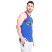 3 - Aesthetic Bodies Men's LongLine Stringer,  Blue  Small 
